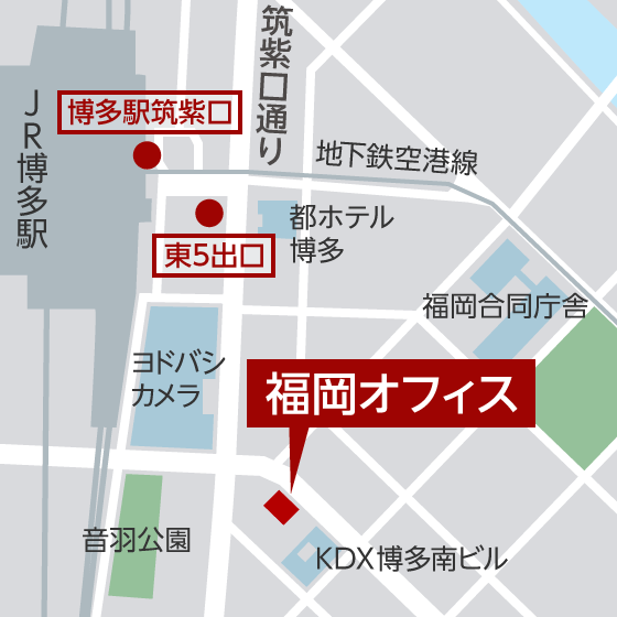 福岡営業所の地図